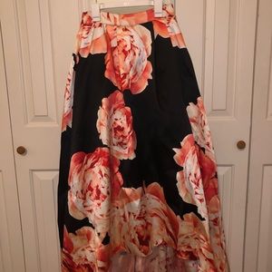 High Low skirt and halter crop top set